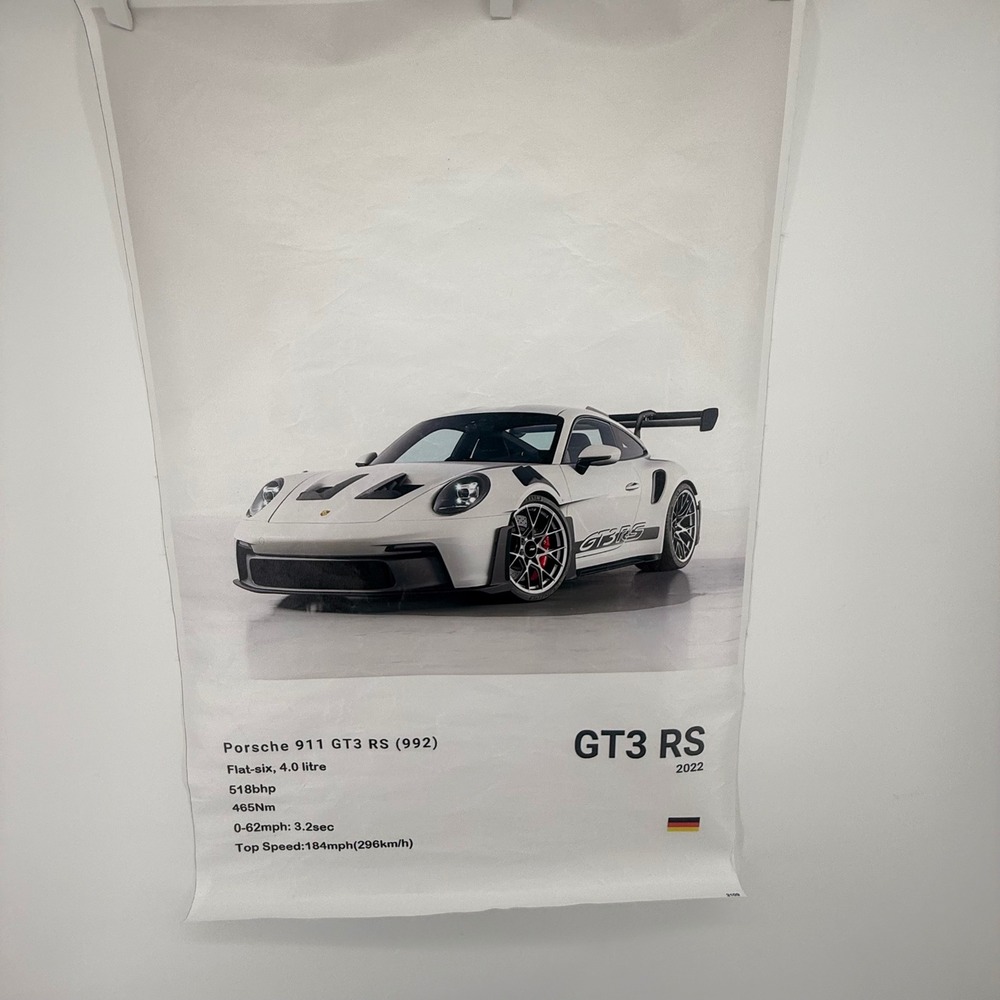 Porsche 911 GT3 RS 992 2022 Car‎ Poster Print Art Decor 2109 Canvas - Picture 2 of 8